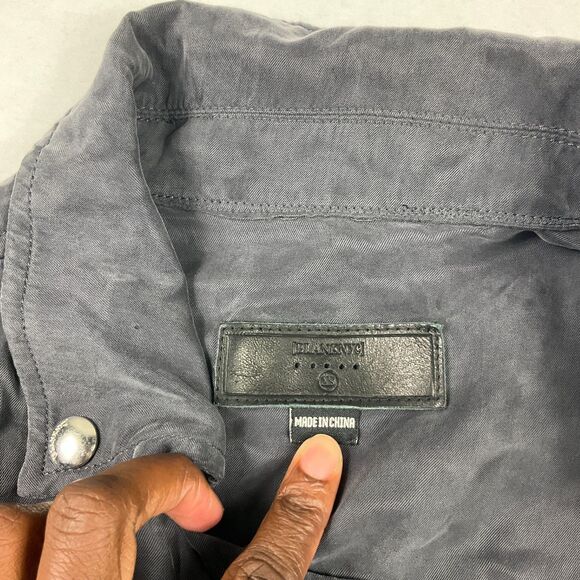 BlankNYC Moto Jacket Dark Gray Soft Asymmetric Zip Rock N Roll Streetwear XS - Picture 4 of 11